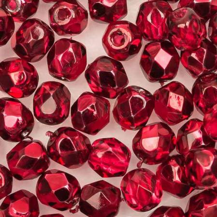 Fire polished 4 мм Crystal Pomegranate Metallic Ice