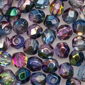 Fire polished 4 мм Crystal Magic Blue