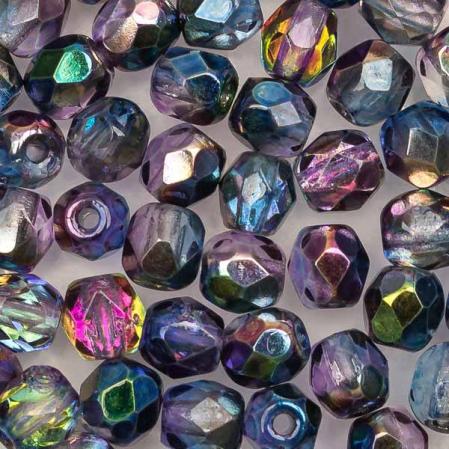 Fire polished 4 мм Crystal Magic Blue