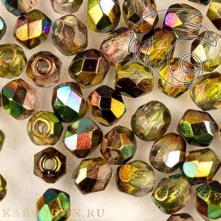 Fire polished 4 мм Crystal Magic Green FP-4-00030-95400