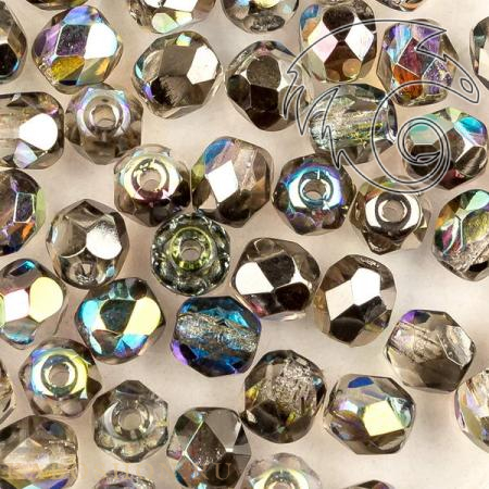 Fire polished 4 мм Crystal Graphite Rainbow FP-4-00030-98537