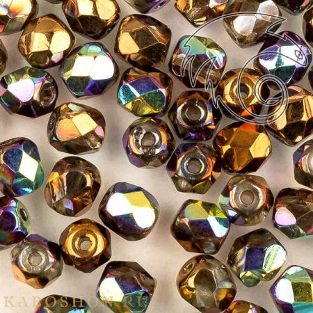 Fire polished 4 мм Crystal Glittery Bronze FP-4-00030-98556