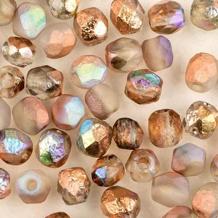 Fire polished 4 мм Crystal Etched Copper Rainbow