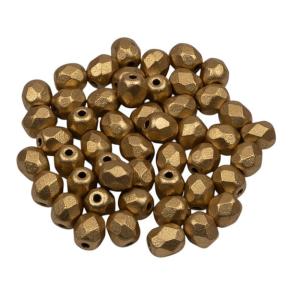 Fire polished 4 мм Aztec Gold