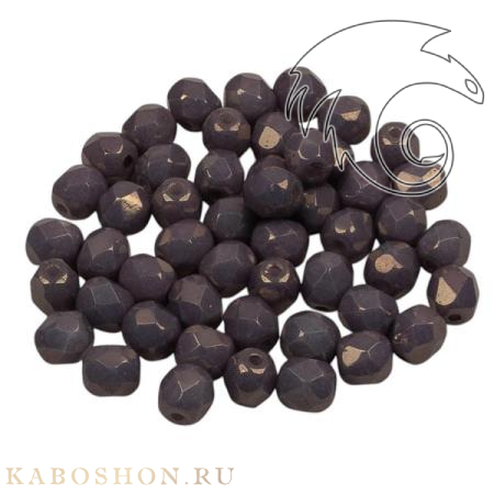 Fire polished 4 мм Chalk White Copper FP-4-3000-14435