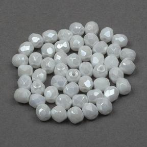 Fire polished 4 mm Chalk White Shimmer
