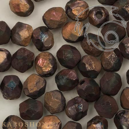 Fire polished 6 мм Crystal Etched Full Capri Rose Dark FP-6-00030-27143ED