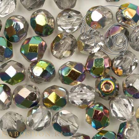 Fire polished 6 мм Crystal Vitrail FP-6-00030-28101