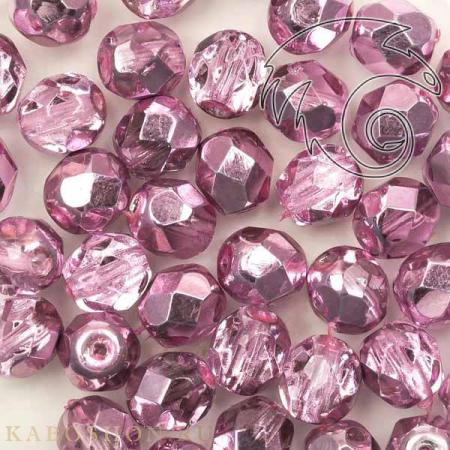 Fire polished 6 мм Crystal Lilac Metallic Ice FP-6-00030-67272