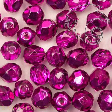 Fire polished 6 мм Crystal Hot Pink Metallic Ice FP-6-00030-67734