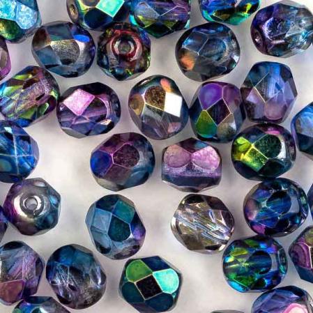 Fire polished 6 мм Crystal Magic Blue