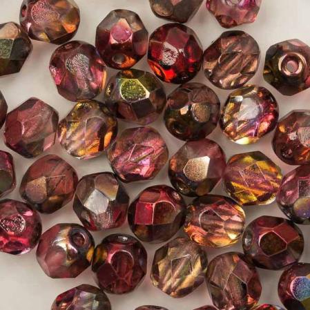 Fire polished 6 мм Crystal Magic Wine
