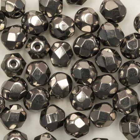 Fire polished 6 мм Jet Full Chrome