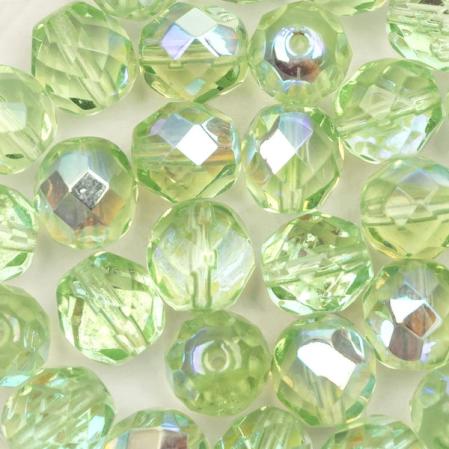 Fire polished 8 мм Lt.Peridot AB