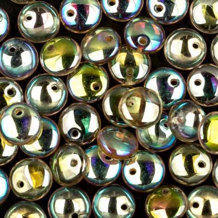 Lentils 6 mm Crystal Lemon Rainbow