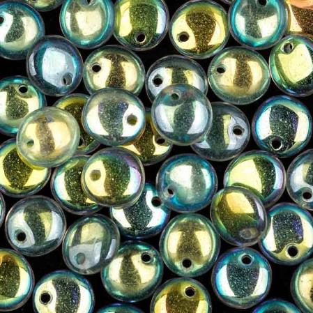 Lentils 6 mm Crystal Blue Rainbow