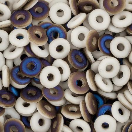 O bead 4 мм Chalk White Azuro Matted