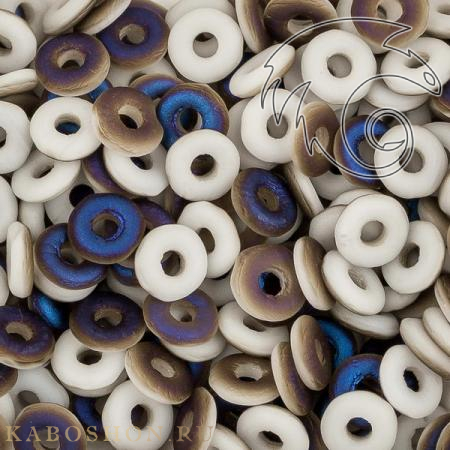 O bead 4 мм Chalk White Azuro Matted Obead-3000-22271