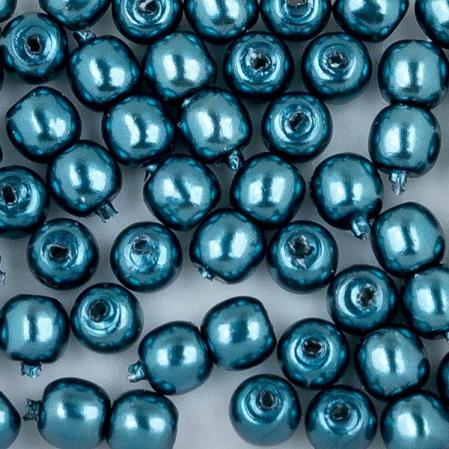 Стеклянный жемчуг 2 мм Shiny Cerulean