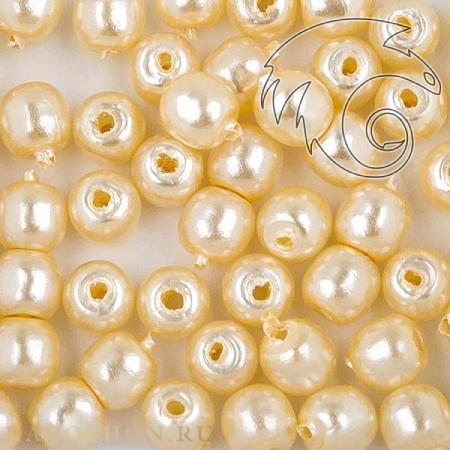 Стеклянный жемчуг 2 мм Shiny Ivory Pearl-2-70741