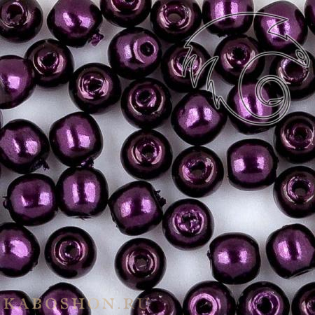 Стеклянный жемчуг 2 мм Shiny Purple Pearl-2-70979