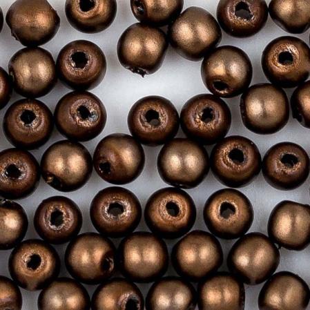 Стеклянный жемчуг 2 мм Matted Brown Satin