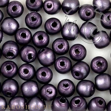Стеклянный жемчуг 2 мм Matted Deep Lilac Satin Pearl-2-85921