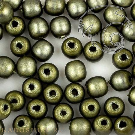 Стеклянный жемчуг 2 мм Matted Russian Green Satin Pearl-2-85942