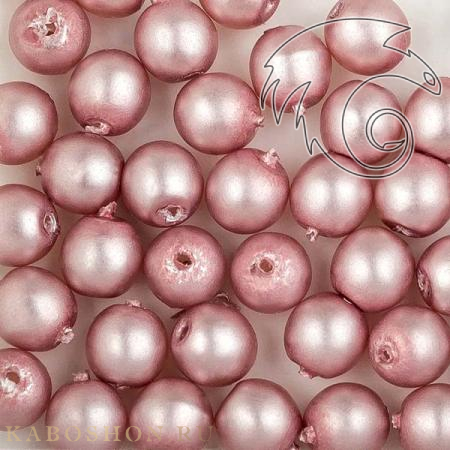 Стеклянный жемчуг 3 мм Matted Antique Pink Satin Pearl-3-75427