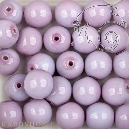 Стеклянный жемчуг 6 мм Shiny Lilac Pearl-6-48224