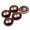 Glass Pearl Cabochons 14 мм Shiny Light Brown PearlCab-14-70418-1