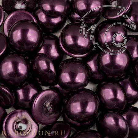 Glass Pearl Cabochons 14 мм Shiny Purple PearlCab-14-70979-1