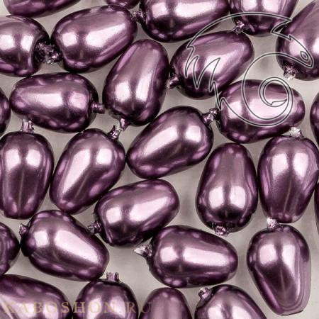 Teardrop Glass Pearls 7x5 мм Violet PearlDrop-7-70429