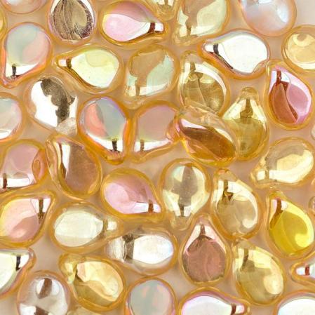 Pip Beads 5х7 мм Crystal Yellow Rainbow