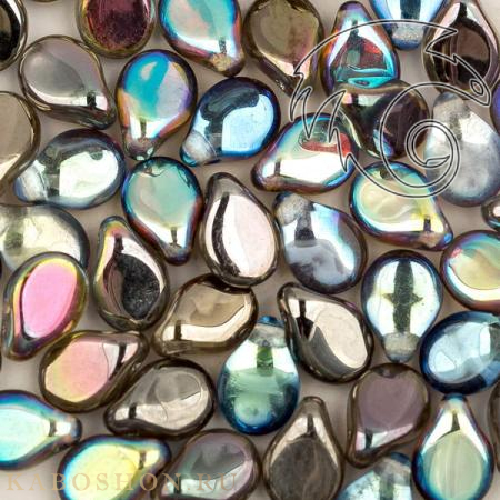 Pip Beads 5х7 мм Crystal Graphite Rainbow Pip-00030-98537
