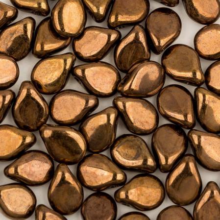 Pip Beads 5х7 мм Jet Bronze
