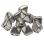 Pyramid beads 2-hole 6 мм Aluminium Silver (10 шт) Pyr-01700