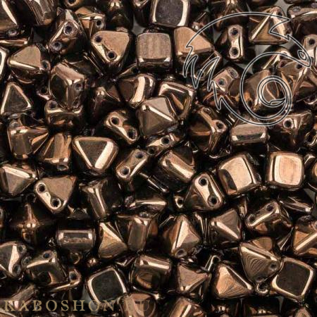 Pyramid beads 2-hole 6 мм Jet Lila Vega Luster (10 шт) Pyr-23980-15726