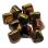 Pyramid beads 2-hole 6 мм Jet California Gold Rush (10 шт) Pyr-23980-98542