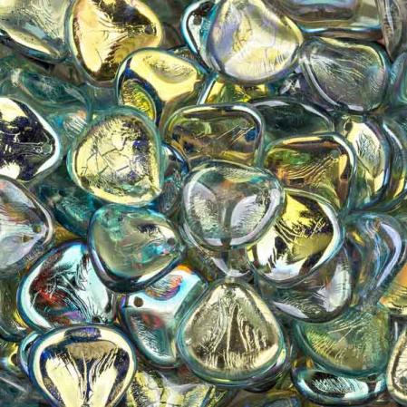 Rose Petal 14х13 мм Crystal Blue Rainbow (10 шт)