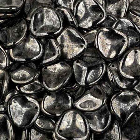 Rose Petal 14х13 мм Jet Hematite (10 шт)