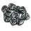 Rose Petal 8х7 мм Jet Hematite (10 шт) Rose-8-23980-14400