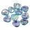 Rose Petal 8х7 мм Aqua AB (10 шт) Rose-8-60010-28701