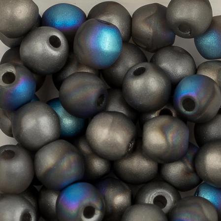 Round beads 3 мм Crystal Glittery Graphite Matted