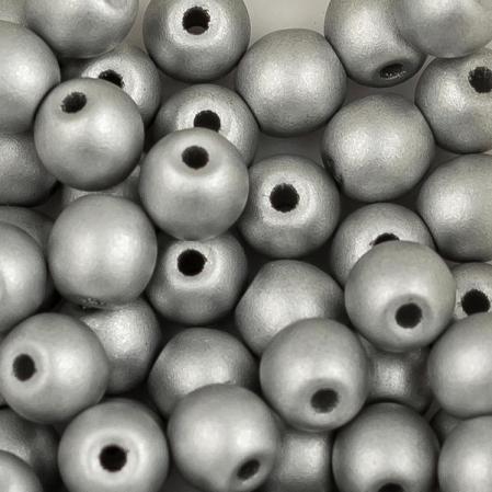 Round Beads 3 мм Alabaster Metallic Silver