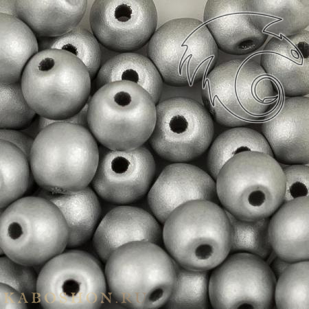 Round Beads 3 мм Alabaster Metallic Silver RoundB-3-2010-29405