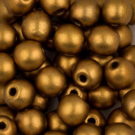 Round Beads 3 мм Alabaster Metallic Brass