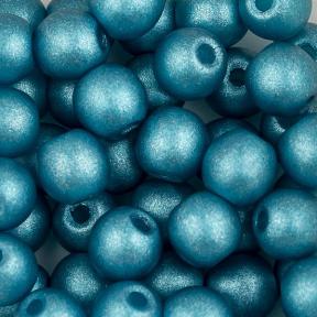 Round Beads 3 мм Alabaster Metallic Blue Turquoise