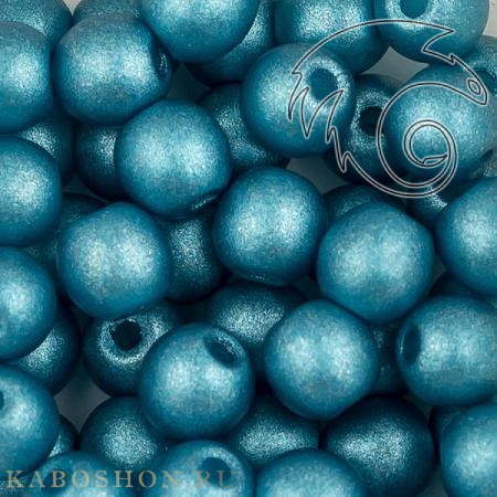 Round Beads 3 мм Alabaster Metallic Blue Turquoise RoundB-3-2010-29436