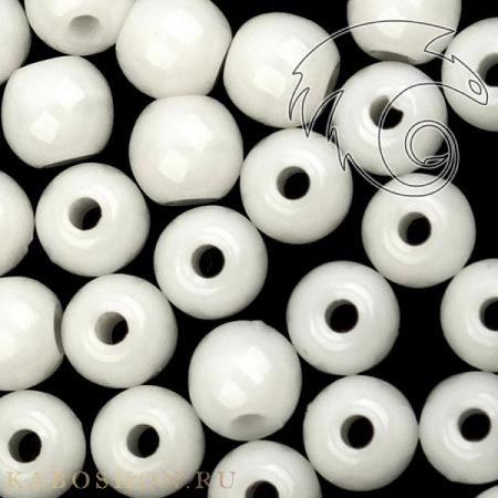 Round beads 3 мм Chalk White RoundB-3-3000